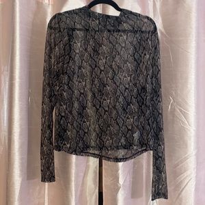 Wild Fable Sheer Snakeskin Blouse